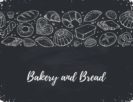Fresh bread poster Stock Illustration