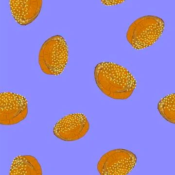 Fresh Bread Seamless Pattern Illustrazione stock