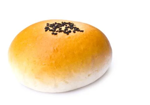 Fresh bread with sesame isolated Stock Photos