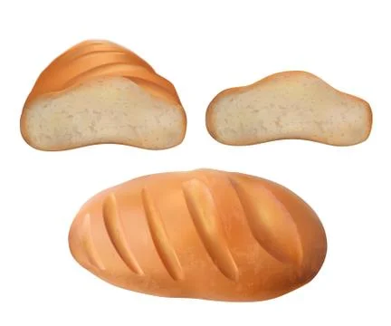 Fresh bread set Illustrazione stock