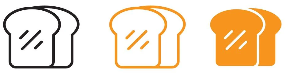 Fresh Bread Slice Icon for Bakeries and Culinary Applications 스톡 일러스트