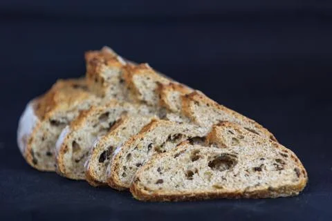 Fresh bread slices Stock Photos