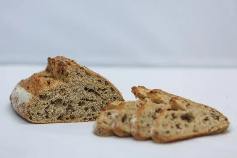Fresh bread slices Stock Photos