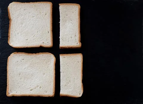 Fresh bread slices Stock Photos