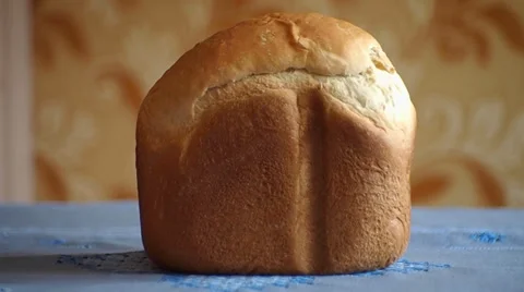 Fresh bread on the table 스톡 동영상 34644425