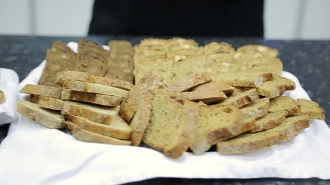 Fresh bread on the table 库存影片 106550944