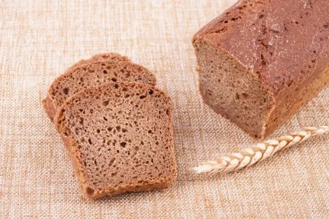 Fresh bread on the table. Stock Photos