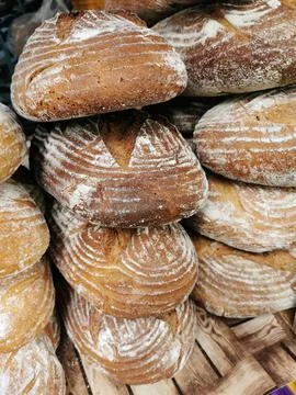 Fresh bread texture 스톡 사진