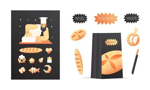Fresh bread vector illustration イラスト素材