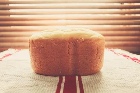 Fresh bread by the window Stock Photos