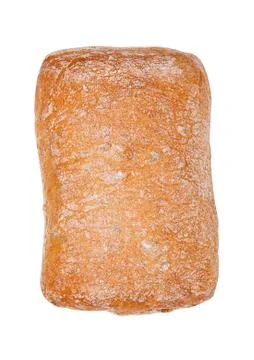 Fresh breakfast bread roll isolated on white background Stock Photos