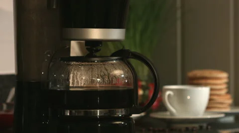 Fresh Breakfast Coffee Jug In Kitchen Stock Footage 62454631
