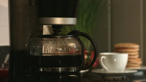 Fresh Breakfast Coffee Jug In Kitchen 4K Stock Footage 62461736