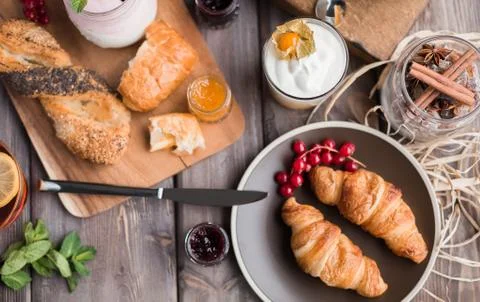 The fresh breakfast Stock Photos