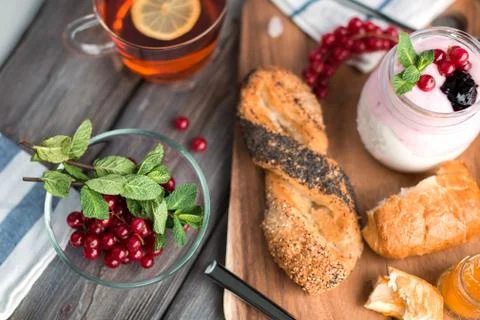 The fresh breakfast Stock Photos