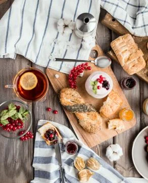 The fresh breakfast Stock Photos