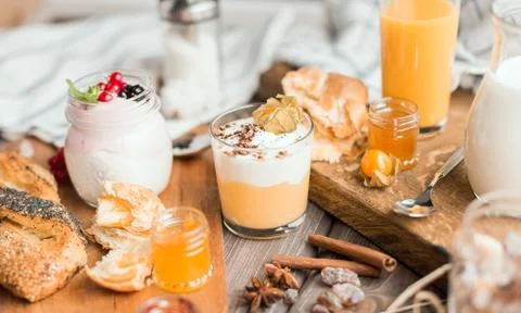The fresh breakfast Stock Photos