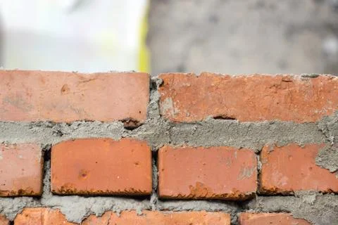 Fresh brickwork make wall Stockfoto's