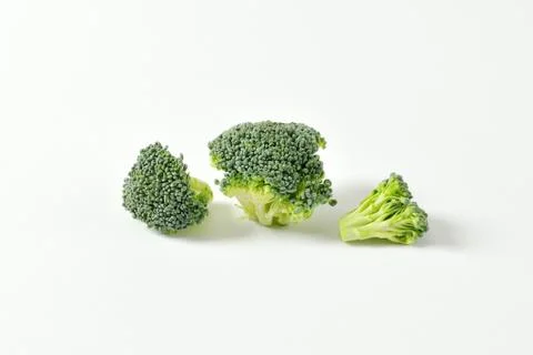 Fresh broccoli florets Stock Photos