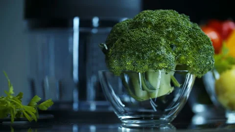 Fresh broccoli.  Stock Footage 117227942