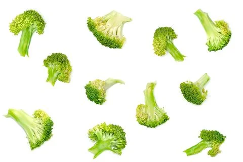 Fresh broccoli isolated on white background Stock Photos