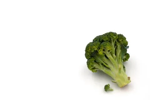 Fresh Broccoli stack isolated on white background. Green and fresh vegetables Stock Photos