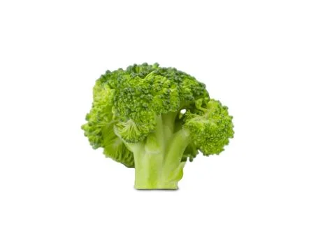 Fresh broccoli standing isolated on a white background Stock Photos
