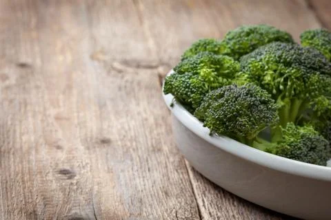 Fresh broccoli in ware for baking Stock Photos