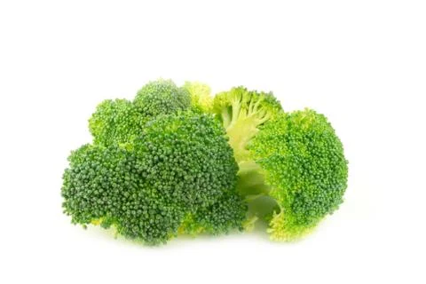 Fresh broccoli on white background Stock Photos