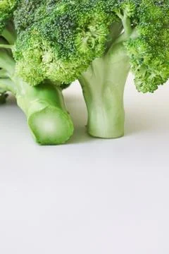 Fresh broccoli on white background Stock Photos