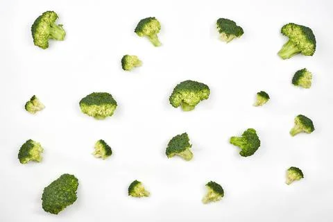 Fresh broccoli on white background Stock Photos