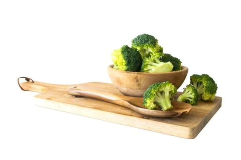 Fresh Broccoli on White Background 库存照片
