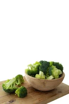 Fresh Broccoli on White Background 库存照片