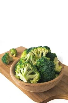 Fresh Broccoli on White Background Stock-Fotos