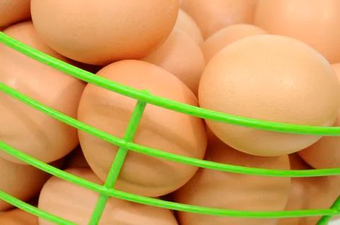 Fresh brown eggs Stock Photos