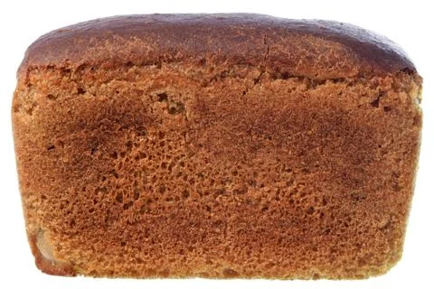 Fresh brown grain rye bread isolated Stock Photos