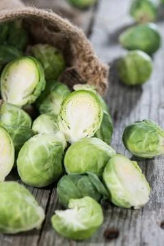 Fresh brussel sprouts Stock Photos