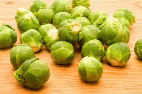 Fresh brussels cabbage Stock Photos