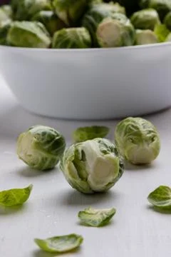 Fresh brussels sprouts Stock Photos