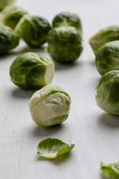 Fresh brussels sprouts Stock Photos