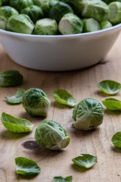 Fresh brussels sprouts Stock Photos