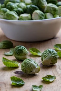 Fresh brussels sprouts Stock Photos