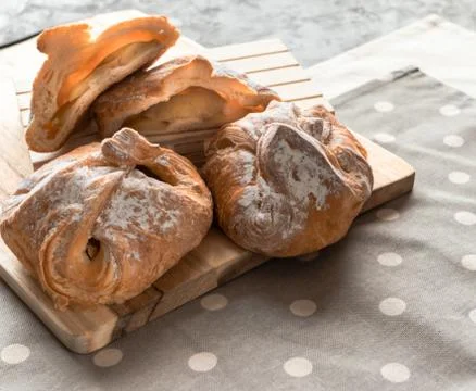 Fresh bun Stock Photos