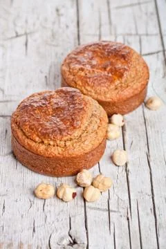 Fresh buns with hazelnuts Foto stock