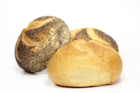 Fresh buns isolated Stock Photos