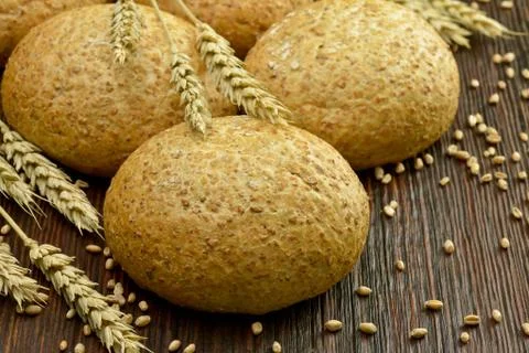 Fresh buns Stock Photos