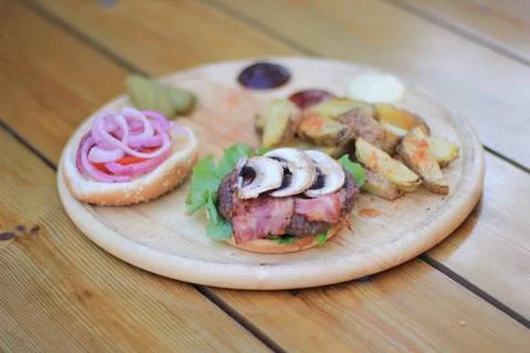 Fresh burger Stock Photos