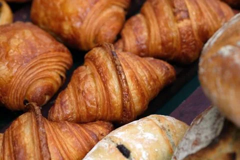 Fresh butter croissants. Stock Photos
