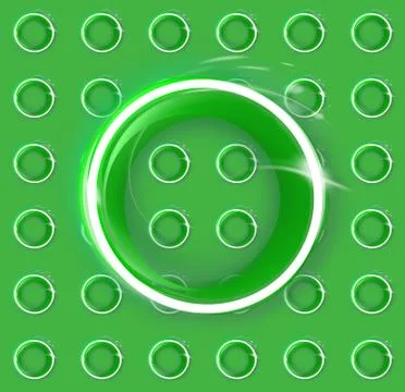 Fresh button design with shining effects Stock Illustration