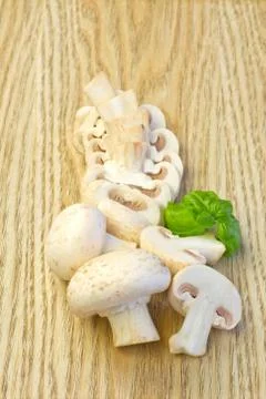 Fresh button mushrooms Stock Photos